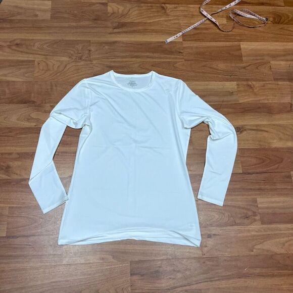 Climate Right by Cuddl Duds Womens White 2 Piece Base Layer Pajamas Set Medium - Picture 10 of 15